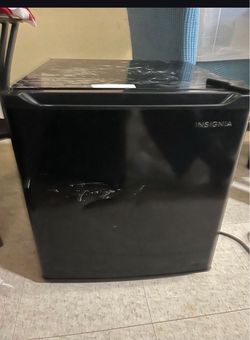 TV and mini fridge