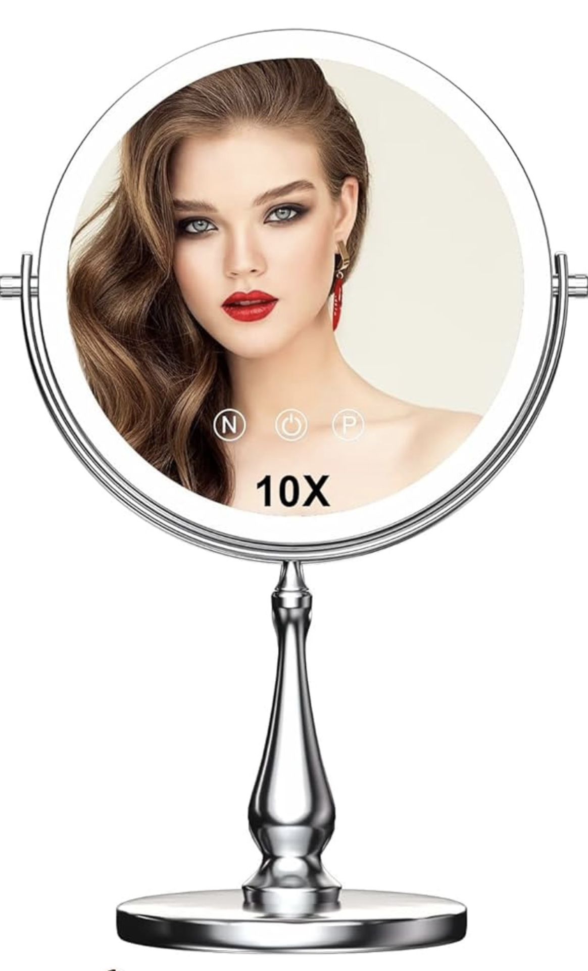 9" Large Lighted Makeup Mirror