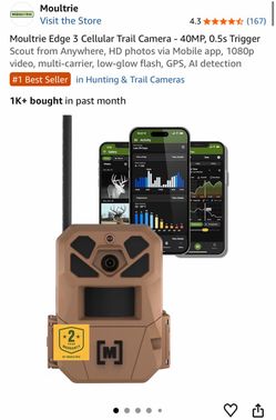 Moultrie Edge 3 Cellular Trail Camera 40MP 📍 Buena Park
