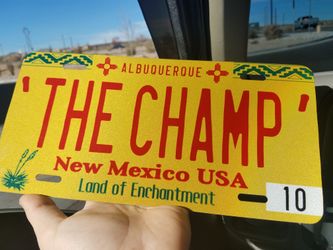 Custom reflective license plate