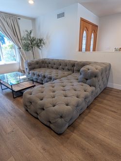 Restoration Hardware Tufted Sectional Free Delivery $2500