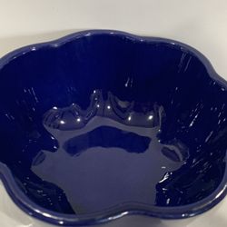 Blue Ceramic Bowl Made In Portugal 
