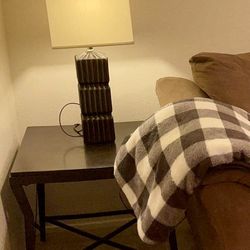 Side Table And Lamp