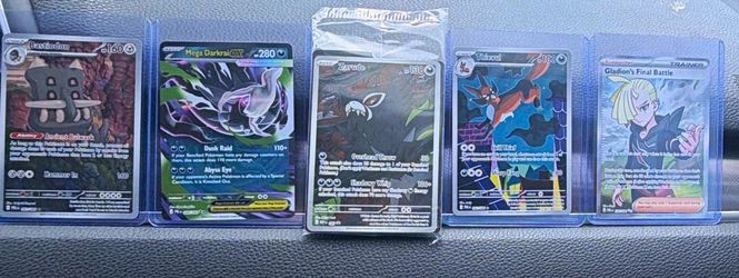Pokemon Pitch Black  !HITS! Holo/Full Art 5-Card Lot Bastiodon Mega Darkrai ex