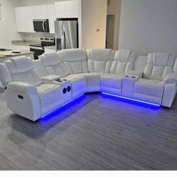 Recliner Sectional Sofa New Speakers And Led Lights New Design