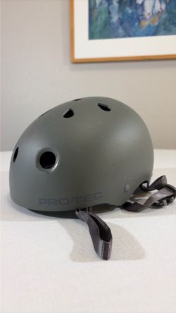 Pro-Tec Classic Skate Helmet Matte Gray Size Large L 58-60cm Skateboard Bike