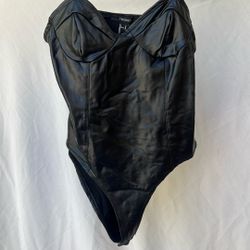 Forever 21 Leather Looks Bodysuit