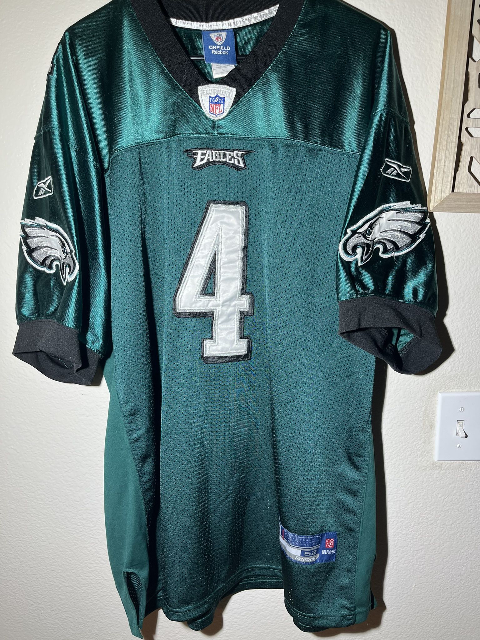 Vintage Reebok NFL Philadelphia Eagles Kevin Kolb #4 Jersey Sz 52
