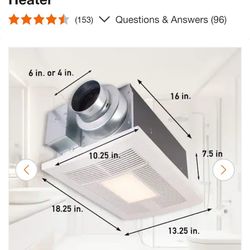 Panasonic bathroom fan with heater