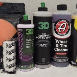 Free Bonus! NEW Meguiar's + 3D Car Care + Adam's Polishes + DIY Detail + Carpro and More - Auto Detailing Supplies - See Description & Pics 
