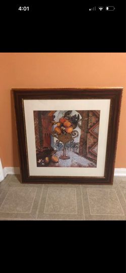 Still life fruit painting wall picture. Brand new