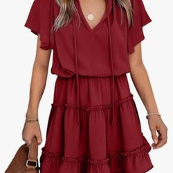 Black SPRING summer DRESS large 