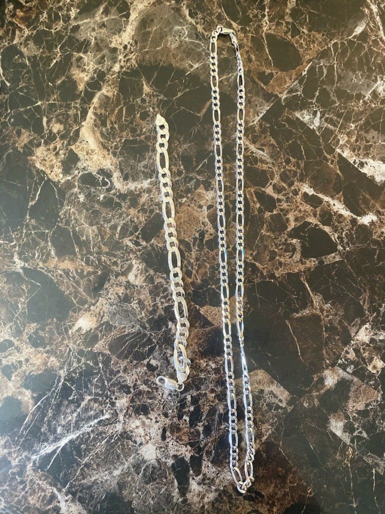 Men's Silver 925 Chain and Bracelet $75obo