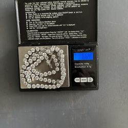 18k White Gold (plated) 22” Moissanite 