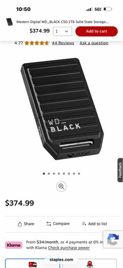 WD_BLACK C50 1TB Xbox Storage Expansion Card