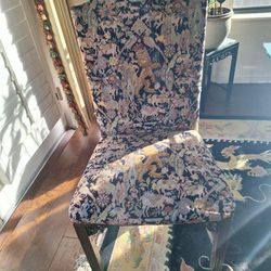 2 Needle Point Chairs From China