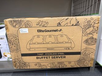 Elite Gourmet Stainless Steel Electric Buffet Server – 5 Qt.