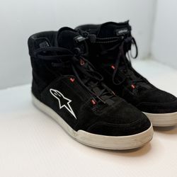 Alpinestars (contact info removed)410.5 Chrome Riding Shoes 10 Black/White/Bright Red