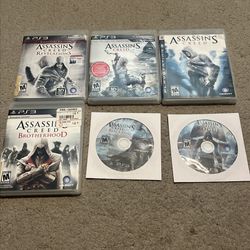 Lot of 6 Assassin's Creed Games For Sony PlayStation 3 PS3