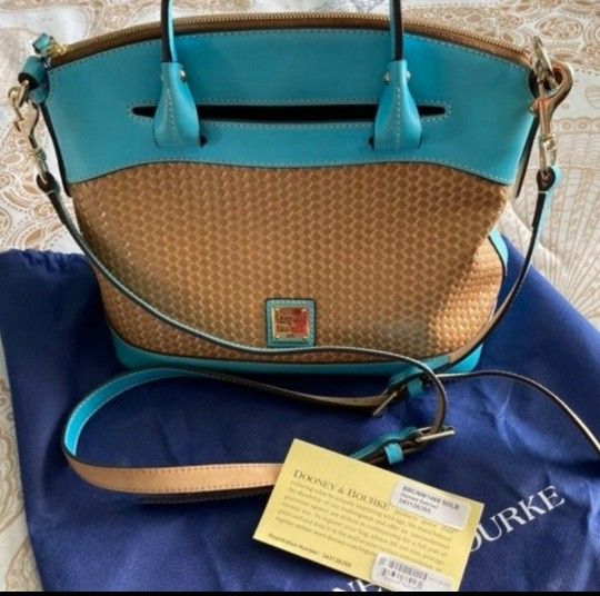 Dooney & Bourke Woven Embossed Leather Satchel - Beacon handbag