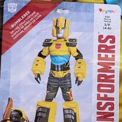 Transformers Bumble Bee Halloween Costume Size 4-6 Small