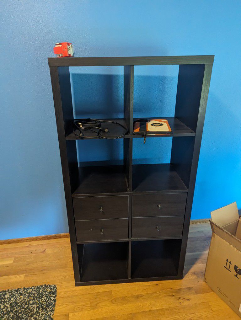 2x4 IKEA Kallax Shelves With Drawers