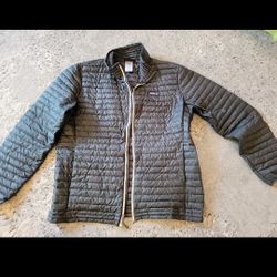 Mens Large Patagonia Down Sweater Insulated Jacket Black Full Zip