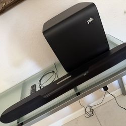 Polk Audio MagniFi One slim bluetooth soundbar + subwoofer, remote