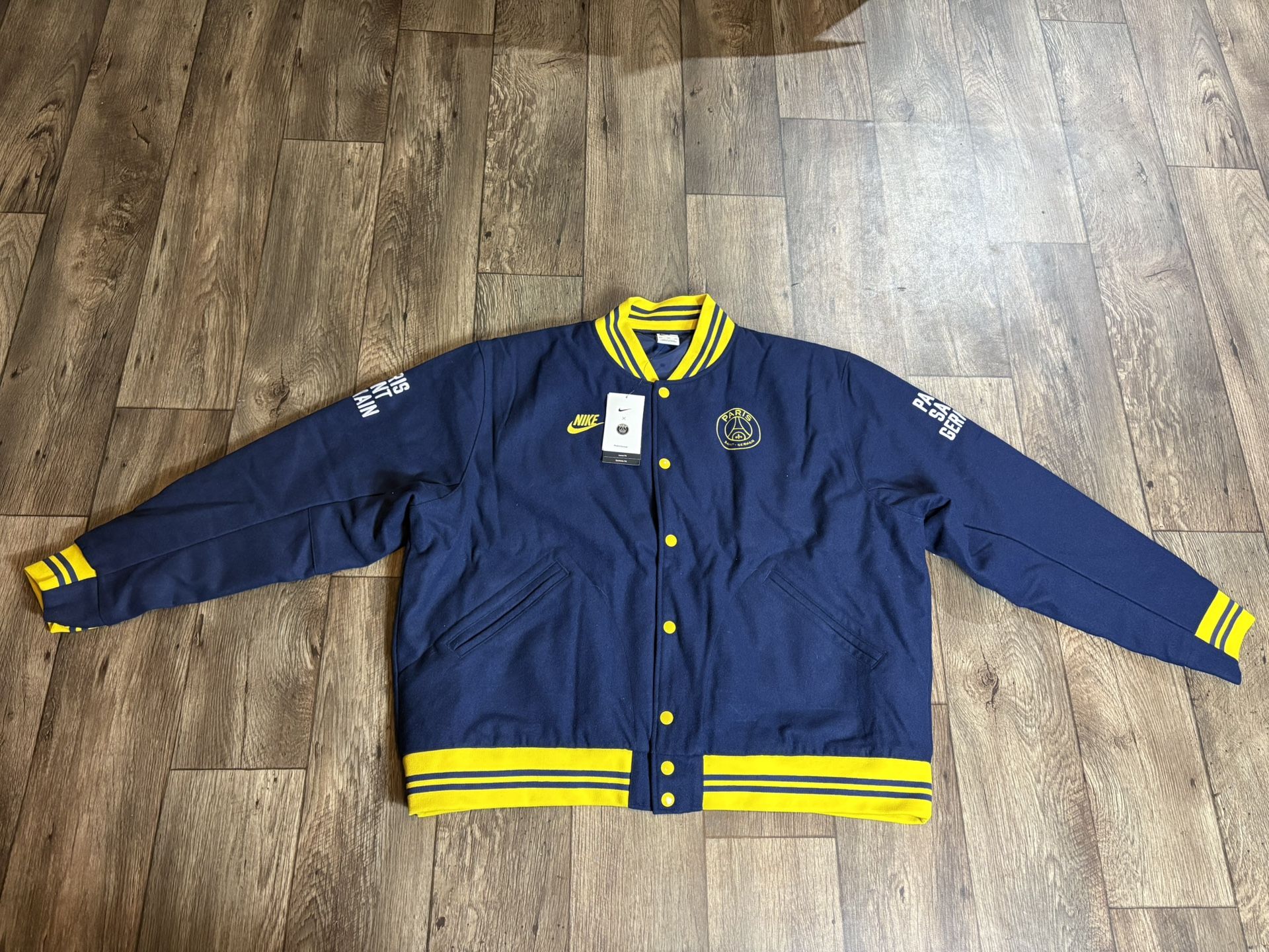 Nike Paris Saint Germain PSG Authentic Varsity Jacket FQ7803-410 Men’s Size 2XL