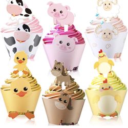 50Pc Farm Animal  Cupcake Wrappers 