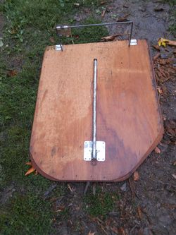 Fold out hardware for table.