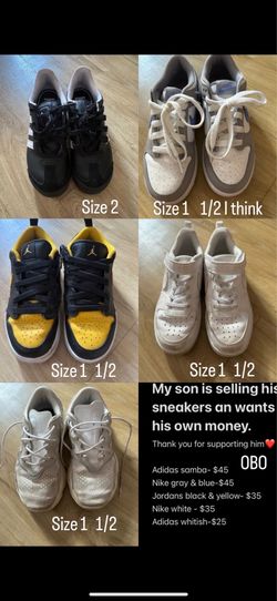 My son is selling his sneakers OBO