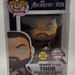 Funko POP Avengers Thor #628 GITD Exclusive W/Protector 🔥