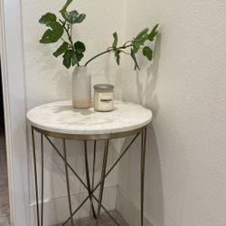 Marble Top End Table
