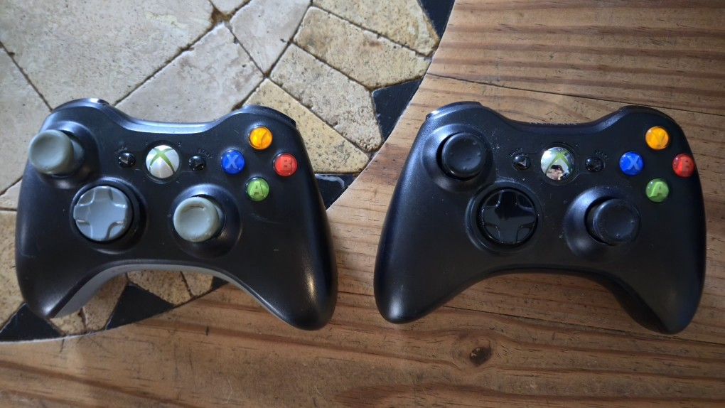 2 Xbox 360 Wireless Controllers. Both Work Great. 