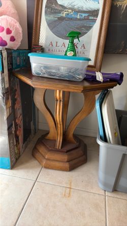 Vintage Octagon Accent Table