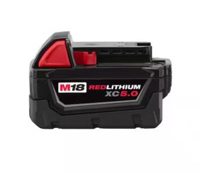 Milwaukee  M18 18-Volt 5.0 Ah Lithium-Ion XC Extended Capacity Battery Pack