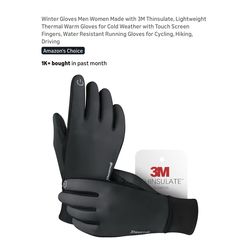 Brand new Size L Winter Gloves Men Women Made with 3M Thinsulate