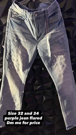 purple jean flared