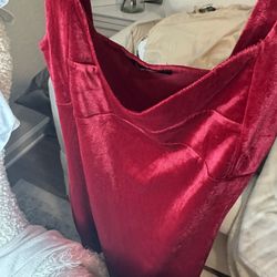 Suede Red Beautiful Dress Forever 21 Size M