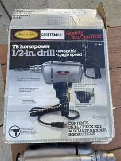 Drill 1/2 Inch Corded Sears Craftsman 