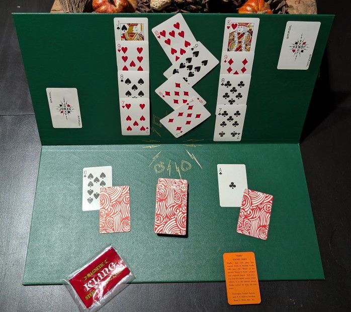 Kling Magnetic Steel Playing Cards Board Deluxe Model 55 USA Regal & Wade Vintage 60's