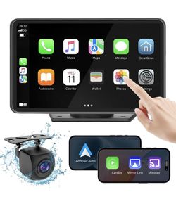 7" HD Wireless Portable Car Play Stereo Touch Screen Android Auto Screen WiFi/GPS Navigation/Backup Camera/Bluetooth/Mirror Link/Siri/AUX/FM/Voice Con