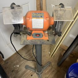 8” Bench Grinder With Stand