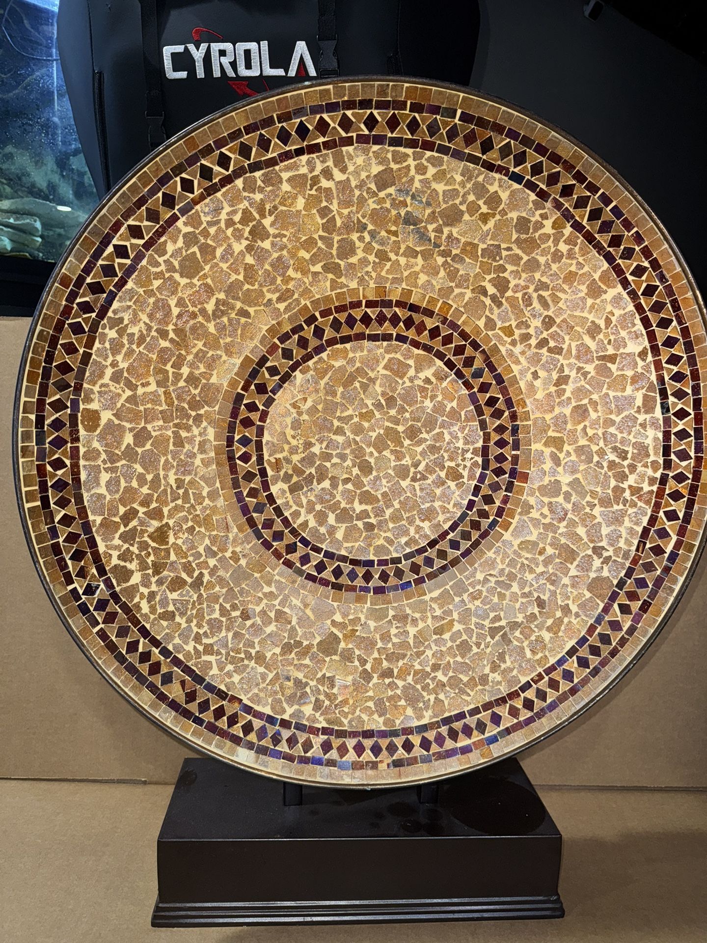 Mosaic Decorative Plate on Stand
