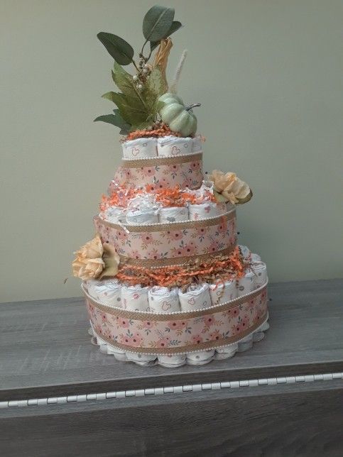 Little Pumpkin Diaper Cake