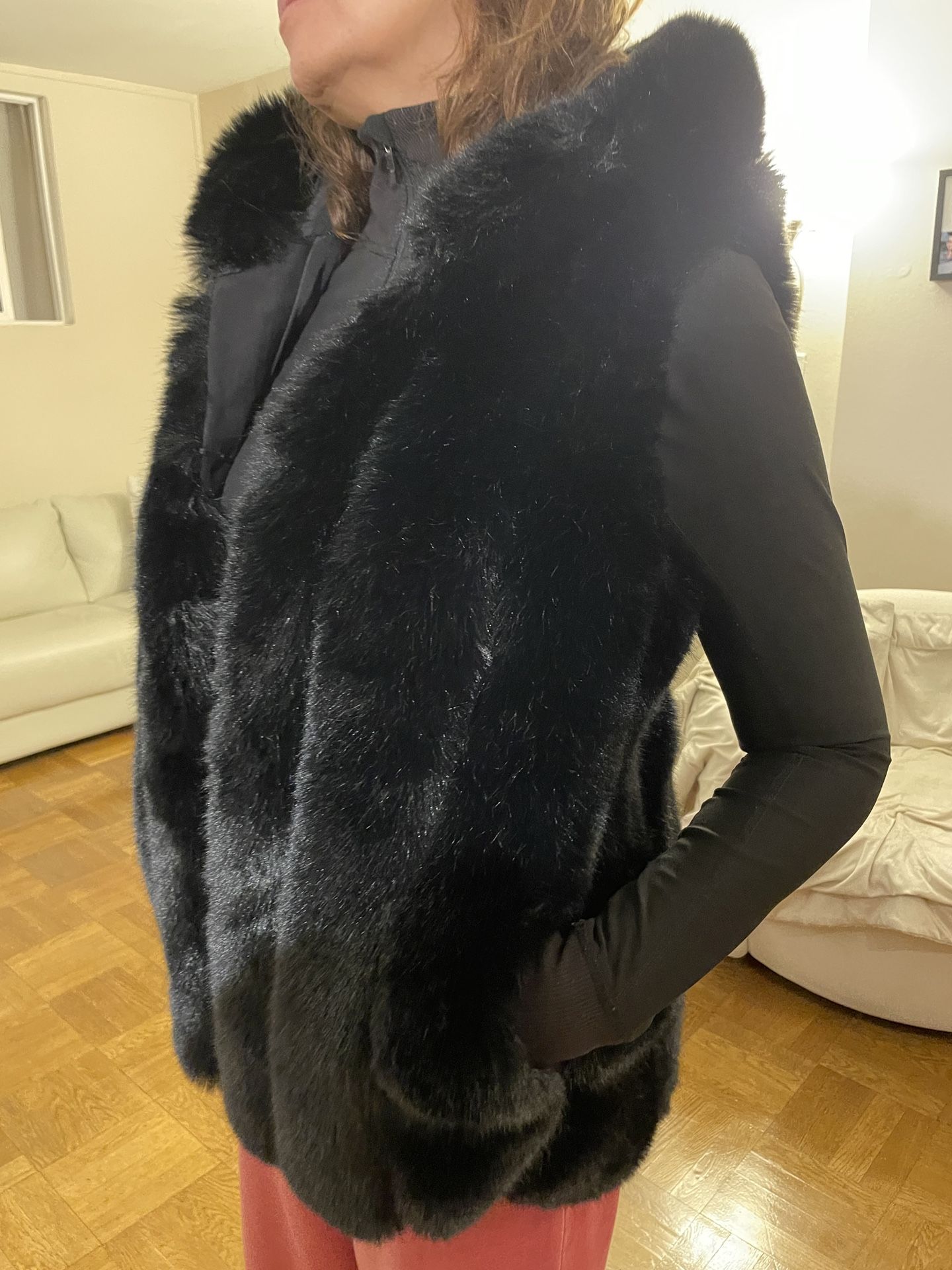 Faux Fur Puffer vest - Brand New With Tags