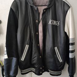 Vintage 90's Los Angeles Kings NHL Leather Jacket 