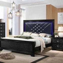 Brand New Black/Midnight Star Panel Bed