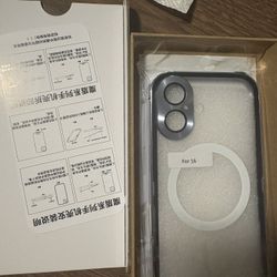 Silver Metallic iPhone 16 Case 